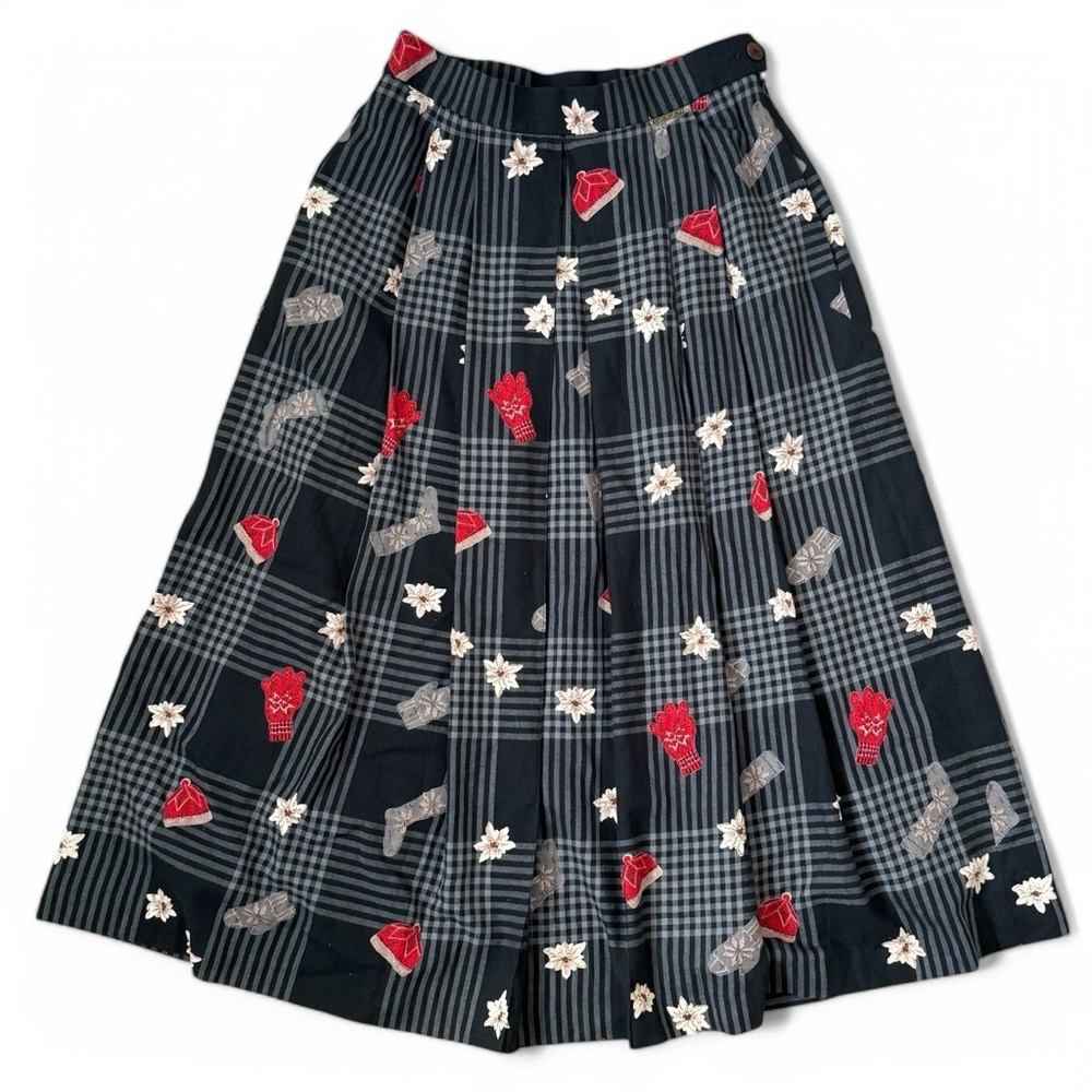Geiger Australia Vintage Plaid Skirt Mittens Hats winter thom browne 50s mid - Picture 2 of 10